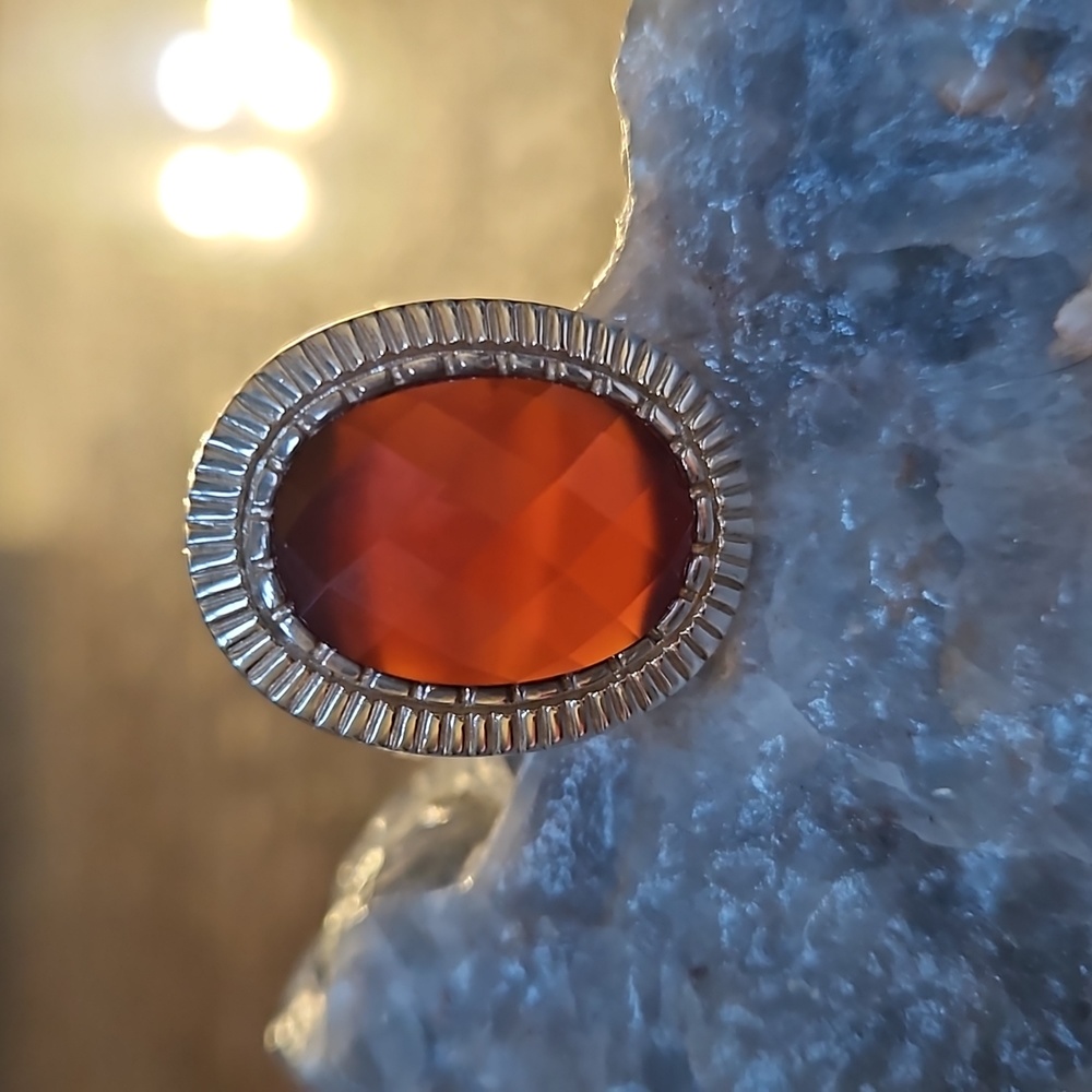 Whitney Kelly Sterling and Carnelian ring